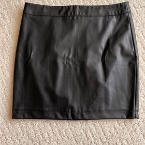 Faux leather Bardot mini skirt